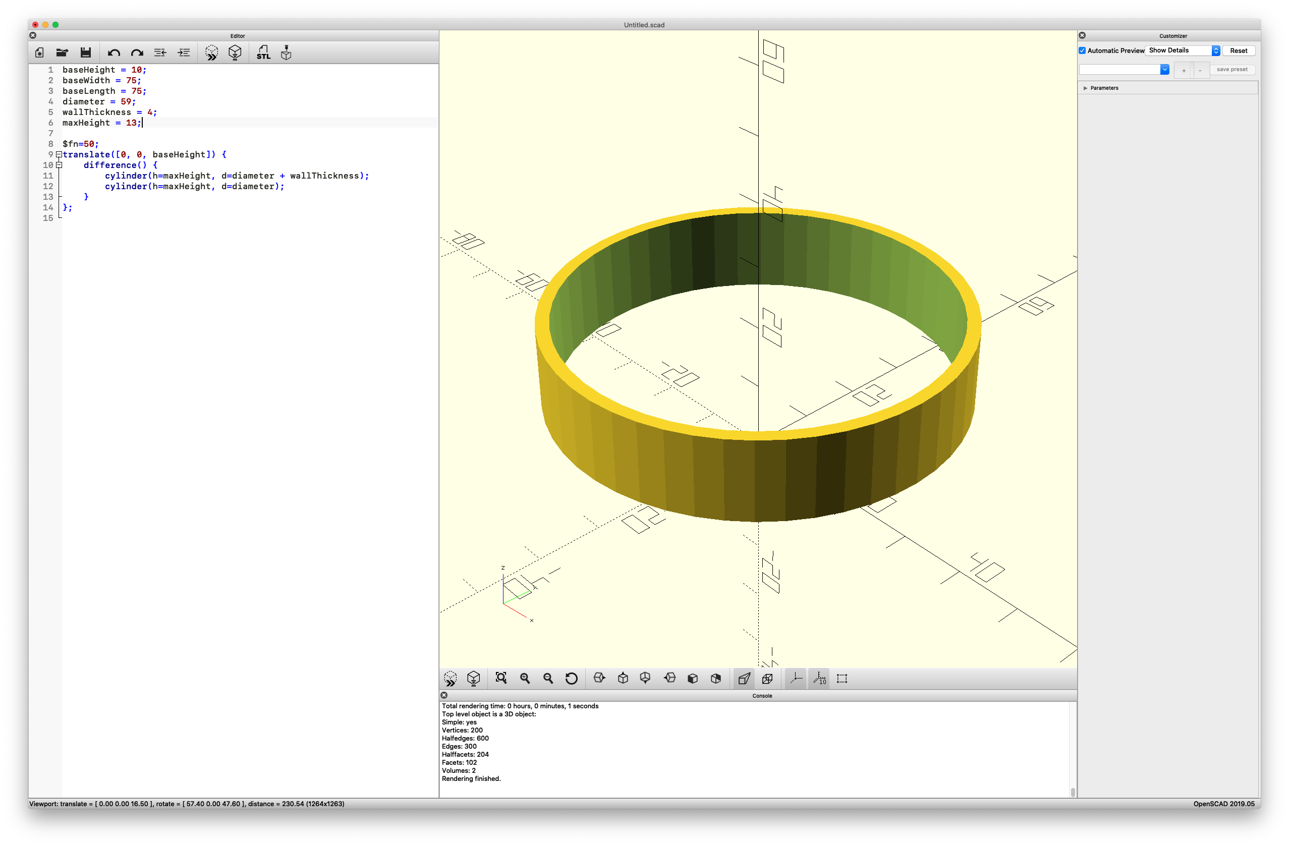 openscad text on surface