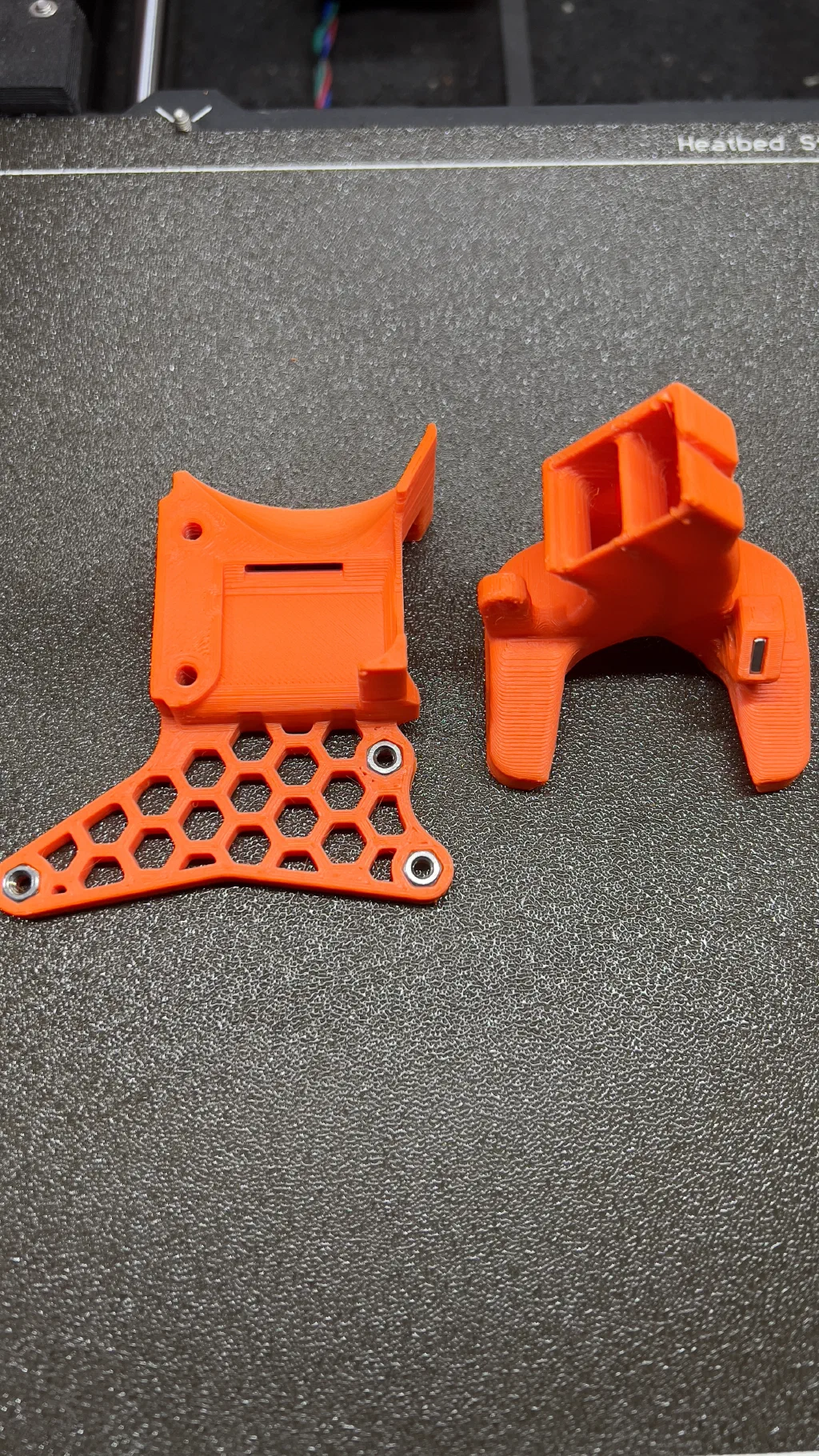 The new fan shroud parts before assembly