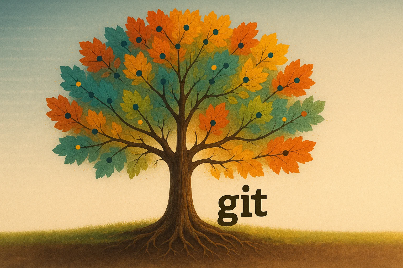 AI generated illustration of git